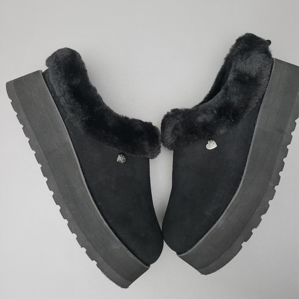 BOBS from SKECHERS Womens Size 7.5 Slippers Keepsakes Lite Cozy Blend memory
